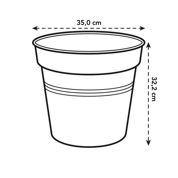 green basics growpot 35cm mild terra